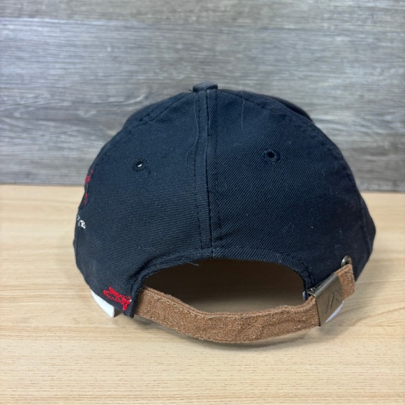 Vintage Kansas Jayhawks Hat Cap Strapback Black Womens Basketball Sweet 16 90s - Picture 5 of 11